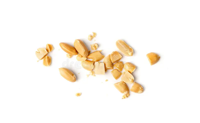 Crack the coarse peanuts